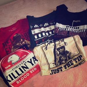 Set of Grunt Style Patriotic Shirts, size medium